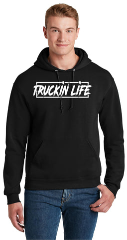 Truckin life hoodie - black
